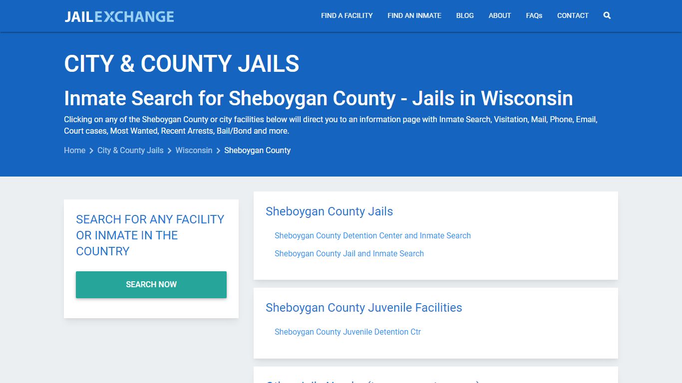 Inmate Search for Sheboygan County | Jails in Wisconsin - Jail Exchange